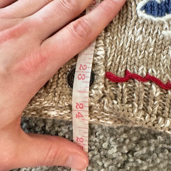 North Crest Vintage Winter Ski Mittens Gorpcore Fair Isle Cardigan Sweater L - Picture 9 of 12
